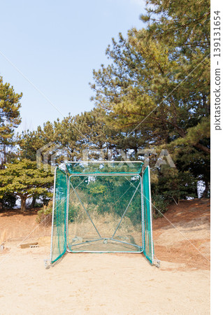 Batting cage (image of a school playground) Batting cage (image of a school playground) 139131654