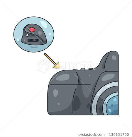 Illustration of camera shutter button Illustration of camera shutter button 139131700