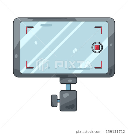Illustration of smartphone with a recording indicator Illustration of smartphone with a recording indicator 139131712