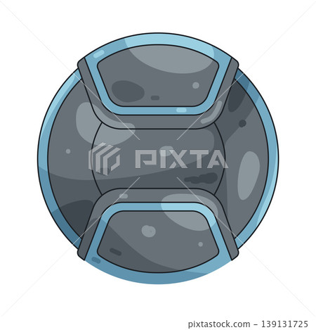 Illustration of camera lens cap Illustration of camera lens cap 139131725