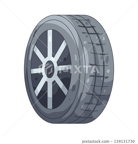 Illustration of car tire 139131730