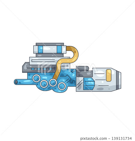 Illustration of starter motor Illustration of starter motor 139131734