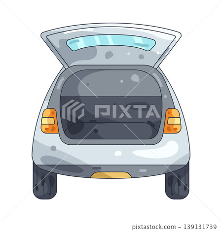 Illustration of car trunk Illustration of car trunk 139131739