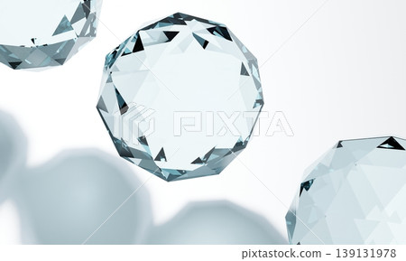 An abstract background with transparent, polygonal spheres floating around. An abstract background with transparent, polygonal spheres floating around. 139131978