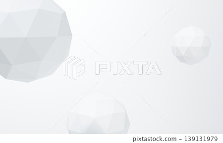 A space where white polygonal spheres float. A space where white polygonal spheres float. 139131979
