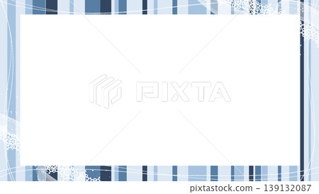 Cool winter-colored random stripe frame 139132087