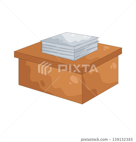 Illustration of document stack 139132383