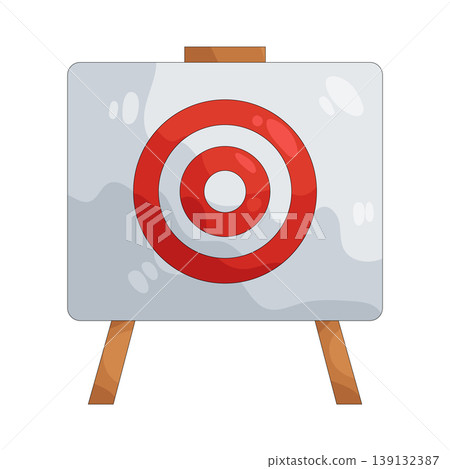 Illustration of dart board Illustration of dart board 139132387