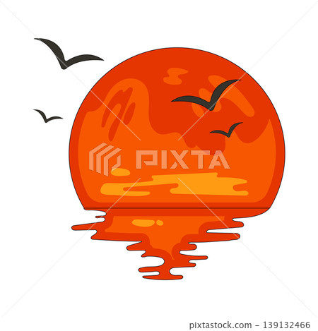 Illustration of sunset Illustration of sunset 139132466