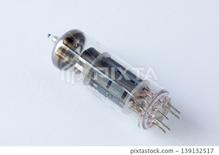 vintage vacuum tubes isolated on white background. 139132517