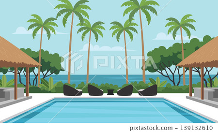 swimming pool in the hotel swimming pool in the hotel 139132610