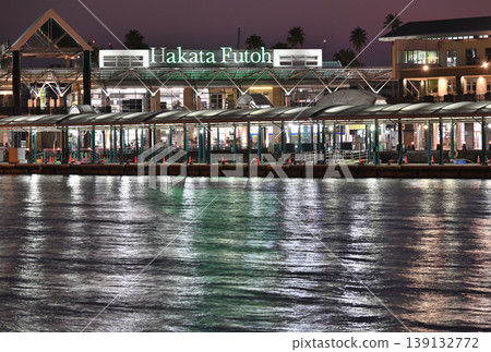 Fukuoka city and buildings - Hakata Port at night Fukuoka city and buildings - Hakata Port at night 139132772