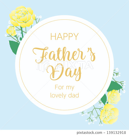 Father's Day Flower Banner (Vector material for gifts to express gratitude) Father's Day Flower Banner (Vector material for gifts to express gratitude) 139132918