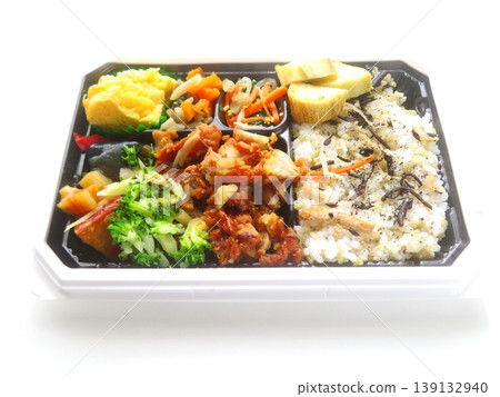 看起來很美味的便當盒（肉末食物） 139132940