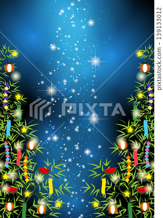 Tanabata background, Milky Way, night, dark, vertical 139133012
