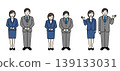 Set of business people bowing 139133031