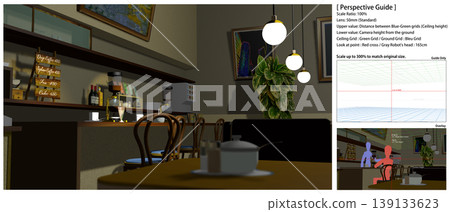 復古咖啡店場景,可作為動漫背景(包含透視參考數據,方便添加角色)。 復古咖啡店場景,可作為動漫背景(包含透視參考數據,方便添加角色)。 139133623