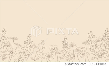復古手繪植物背景 復古手繪植物背景 139134084