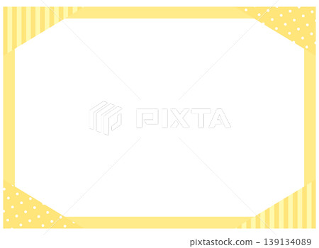 Simple and cute triangular collage-style frame in yellow Simple and cute triangular collage-style frame in yellow 139134089