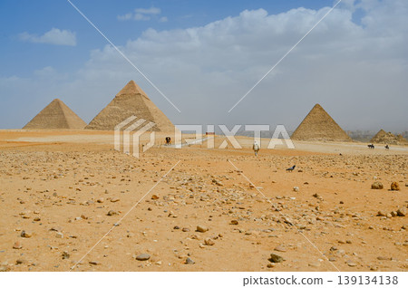 The three Great Pyramids of Giza, Cairo The three Great Pyramids of Giza, Cairo 139134138