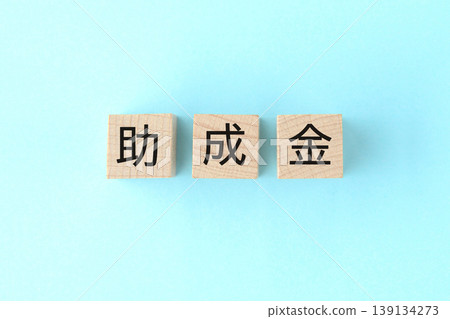 寫有「撥款」字樣的木塊 寫有「撥款」字樣的木塊 139134273