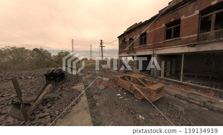 ruined city landscape ruined city landscape 139134939