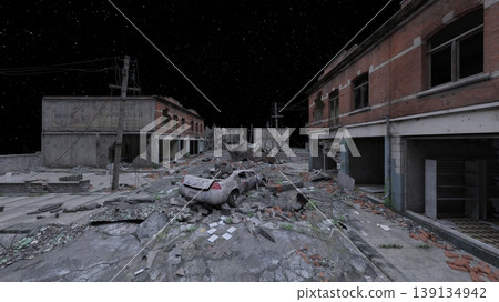 ruined city landscape ruined city landscape 139134942