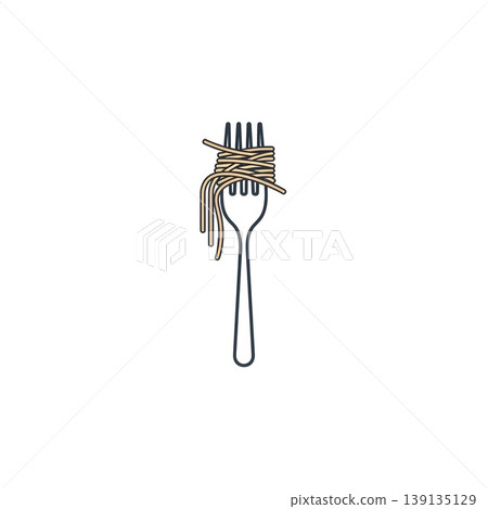 Delicious Pasta Noodles Wrapped Around Silver Fork Utensil Delicious Pasta Noodles Wrapped Around Silver Fork Utensil 139135129