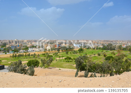 A view of Cairo from Giza, Egypt. 139135705