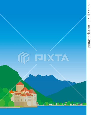 Chillon Castle (chateau de chillon), Lake Geneva (lac leman), Switzerland 139135820