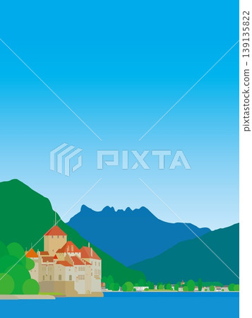 瑞士日內瓦湖西庸城堡(Chateau de Chillon),日內瓦湖(Lac Leman),瑞士 瑞士日內瓦湖西庸城堡(Chateau de Chillon),日內瓦湖(Lac Leman),瑞士 139135822