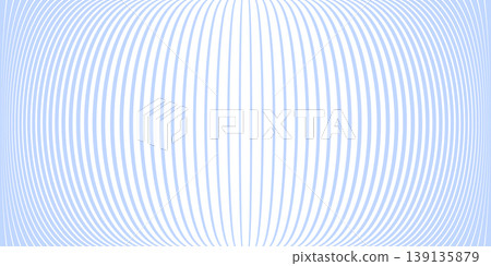 Halftone Light Blue Lines Pattern. 3D Illusion. Convex Background. 139135879