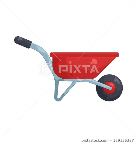 Illustration of wheelbarrow Illustration of wheelbarrow 139136357