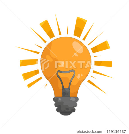 Illustration of light bulb Illustration of light bulb 139136387