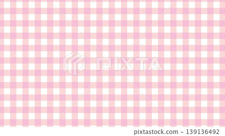 Pink gingham check background material Pink gingham check background material 139136492