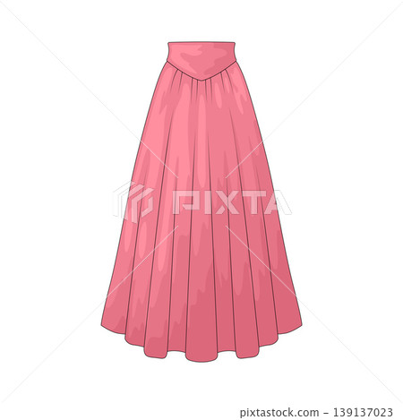 Illustration of maxi skirt Illustration of maxi skirt 139137023