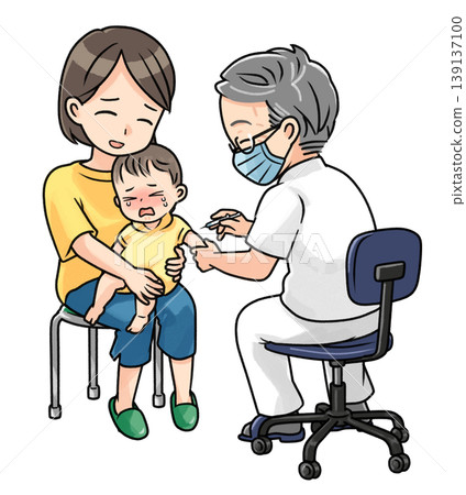 Baby who dislikes injection Baby who dislikes injection 139137100