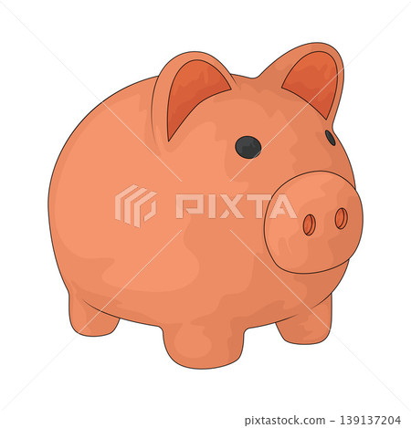 Illustration of piggy bank Illustration of piggy bank 139137204