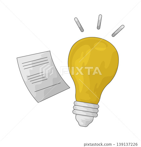 Illustration of Tax Form with Lightbulb Idea Illustration of Tax Form with Lightbulb Idea 139137226