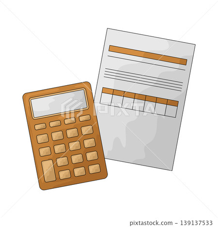 Illustration of Tax Calculator Illustration of Tax Calculator 139137533