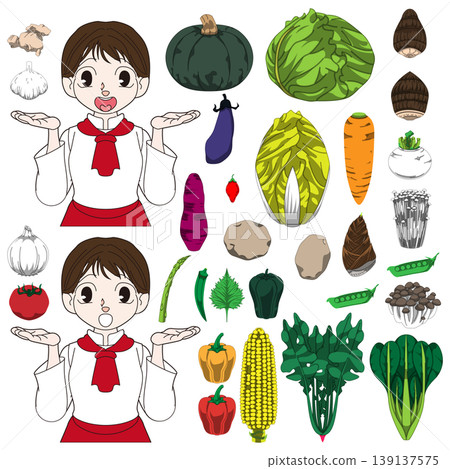 Full-body character illustration of a chef Full-body character illustration of a chef 139137575