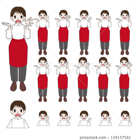 Full-body character illustration of a chef 139137582