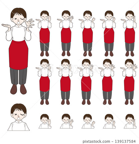 Full-body character illustration of a chef Full-body character illustration of a chef 139137584