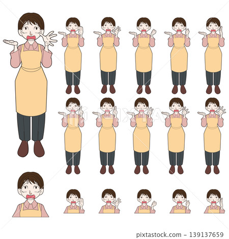 一位家事服務人員的插圖。 一位家事服務人員的插圖。 139137659
