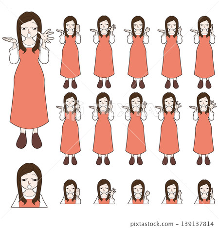 Full-body character assets usable for explanations and descriptions. Full-body character assets usable for explanations and descriptions. 139137814