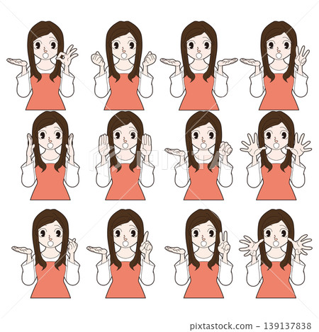 Full-body character assets usable for explanations and descriptions. 139137838