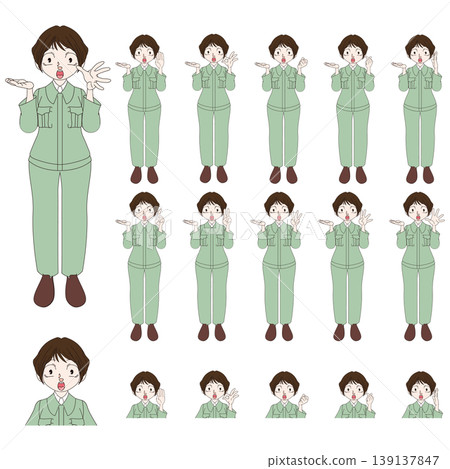Illustrations of construction site staff Illustrations of construction site staff 139137847
