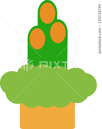 Illustration material of simple Kadomatsu 139138744