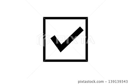 方形複選框(帶勾選標記) - 簡單的向量圖形。 方形複選框(帶勾選標記) - 簡單的向量圖形。 139139343