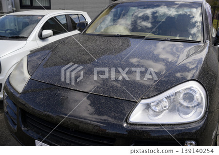 Yellow sand and dirty car Yellow sand and dirty car 139140254